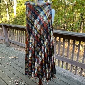 Great vintage JC Penney Plaid Multicolor Pleated Women's Skirt size 10